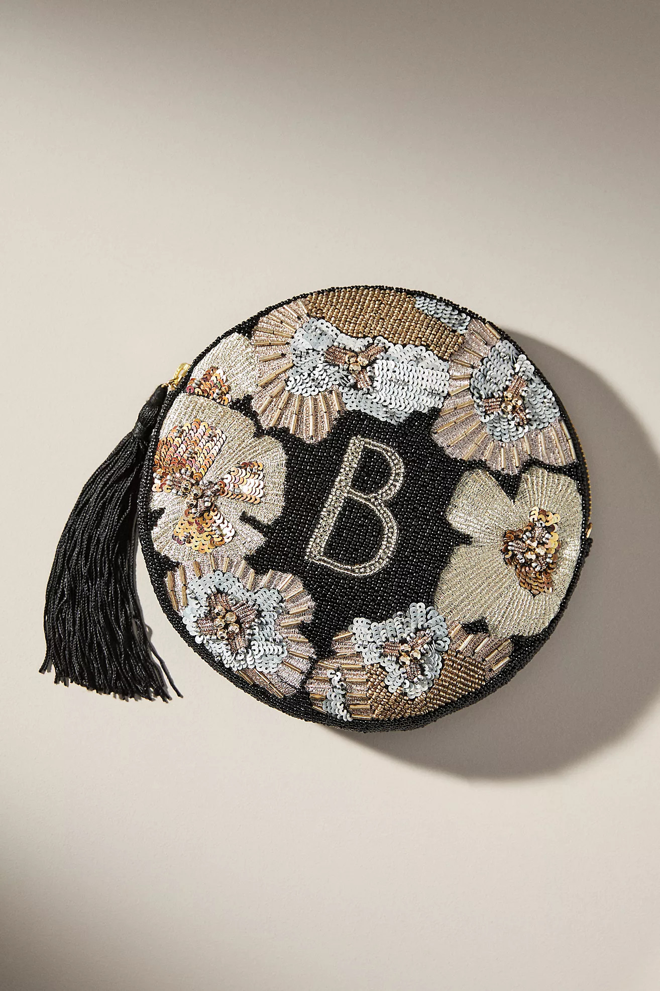 Holiday Monogram Embellished Pouch | Anthropologie (US)