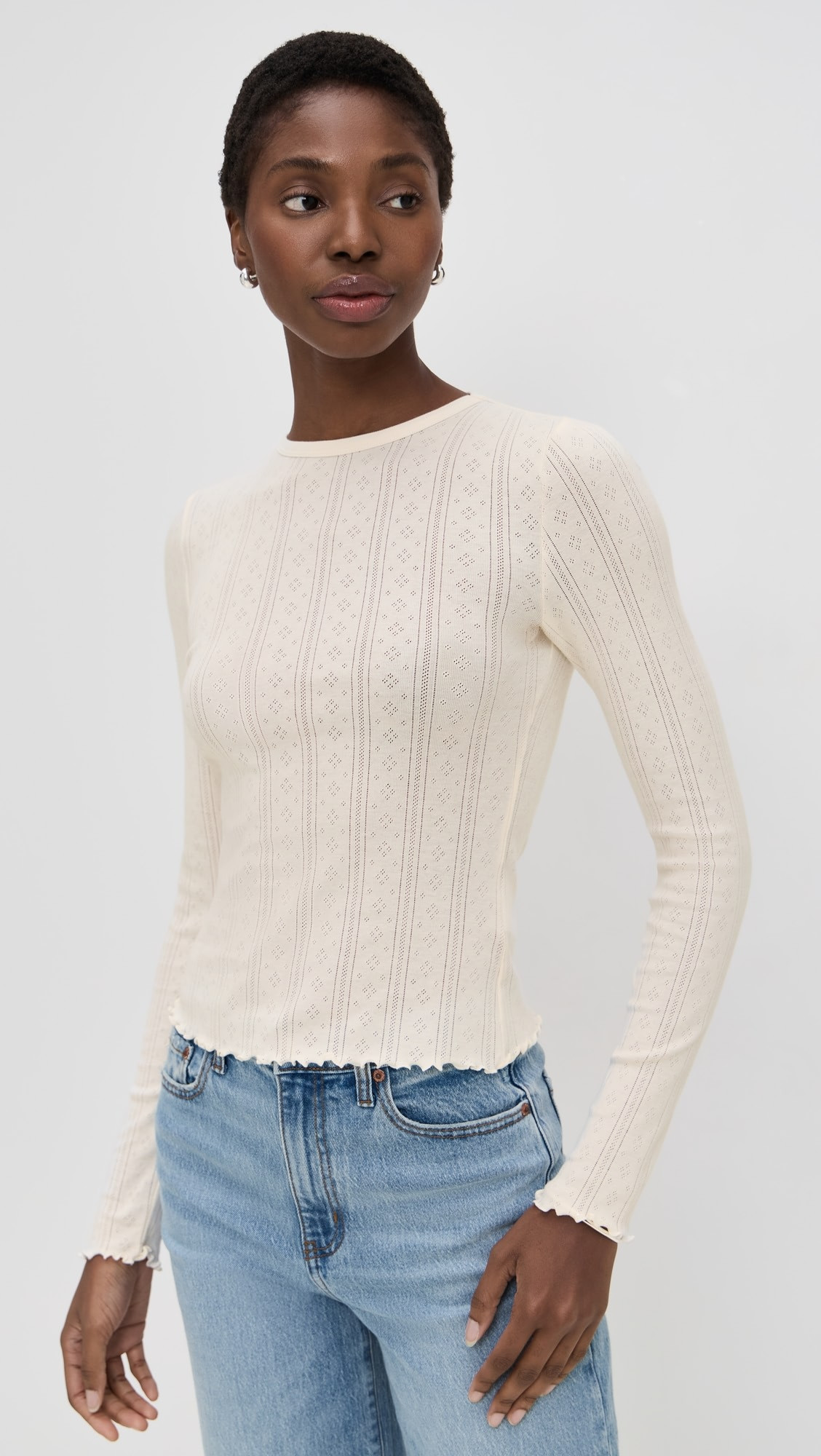 Waverly Pointelle Crewneck Tee | Shopbop