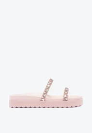 Sandália Papete Tratorada Brilho Rosa Clara | Schutz BR