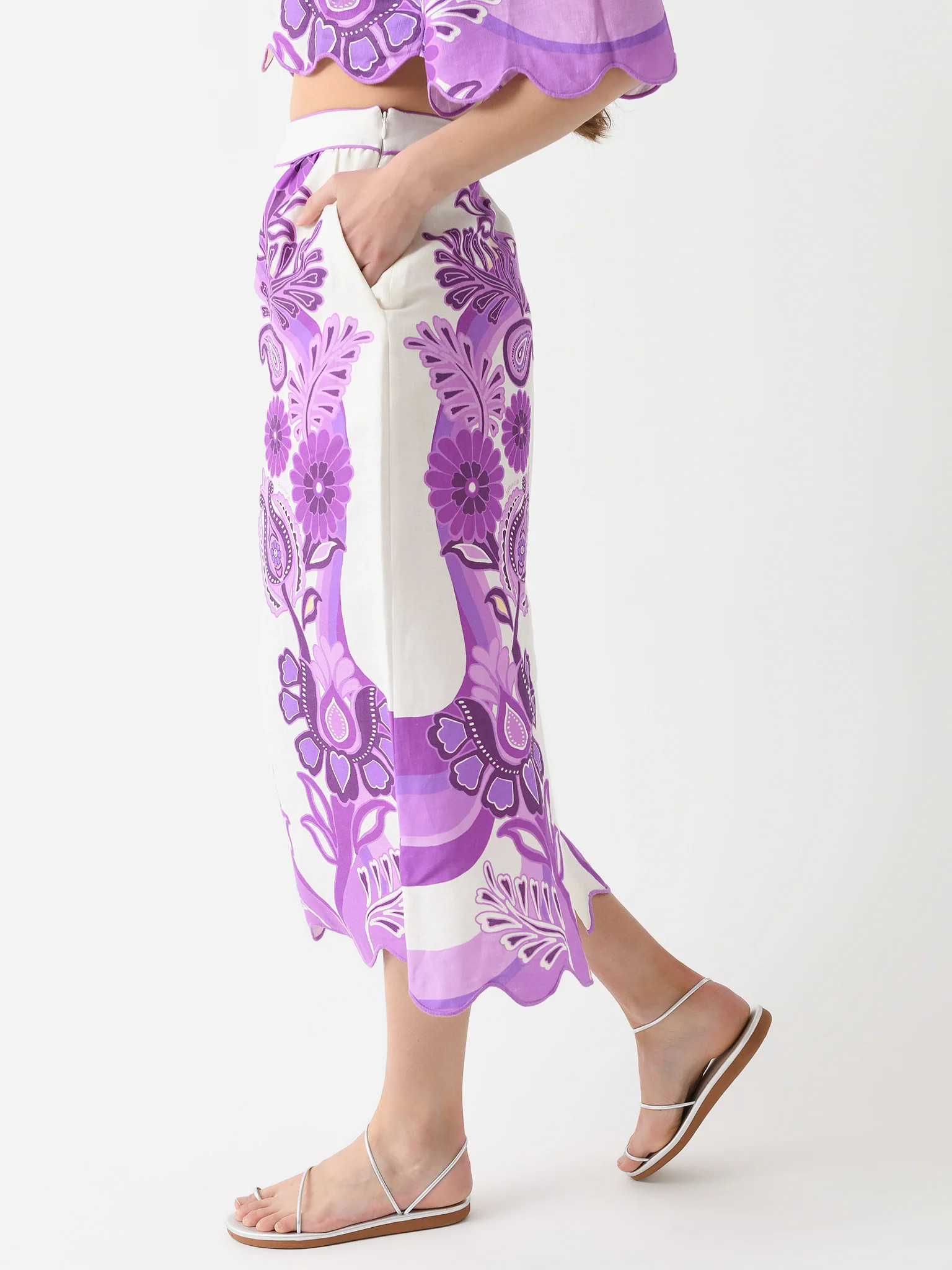 FARM RIO
                      
                     Women's Color Festival Midi Skirt | Saint Bernard