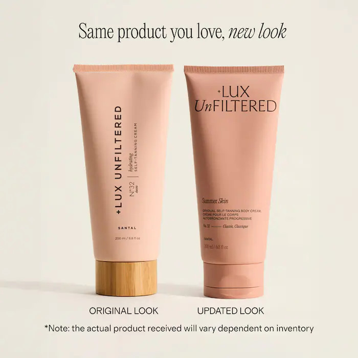 Lux Unfiltered Summer Skin Hydrating Gradual Self-Tanning Body Cream in Santal | Sephora (US)
