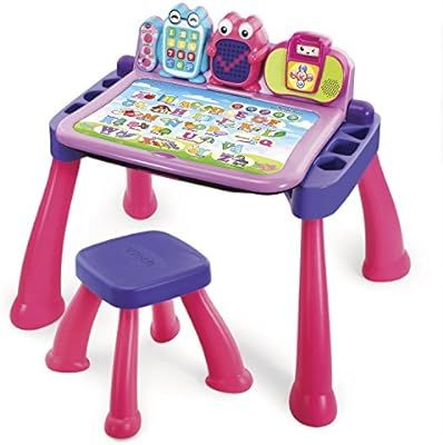 VTech Touch and Learn Activity Desk Deluxe, Pink | Amazon (US)