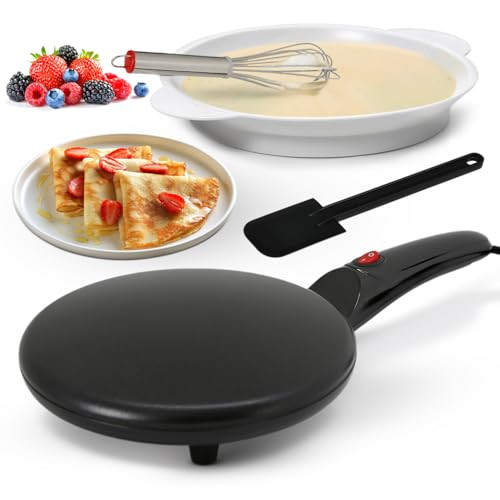 NutriChef Electric Crepe Maker, Cooks Roti, Tortillas, Pancakes, Nonstick Cooktop, 8-inch Cook Ar... | Amazon (CA)