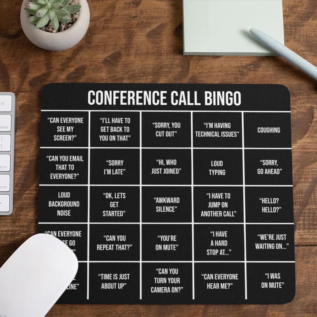 Conference Call Bingo Mouse Pad: Funny Work From Home Desk Accessory - Etsy | Etsy (US)