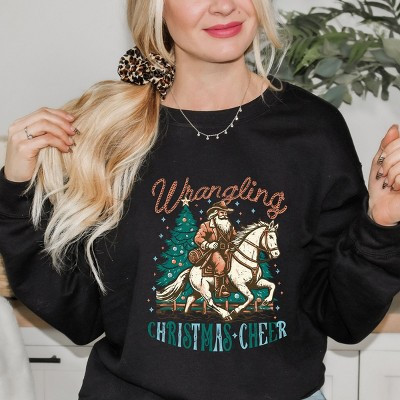 Simply Sage Market Wrangling Christmas Cheer Sweatshirt - M - Midnight | Target