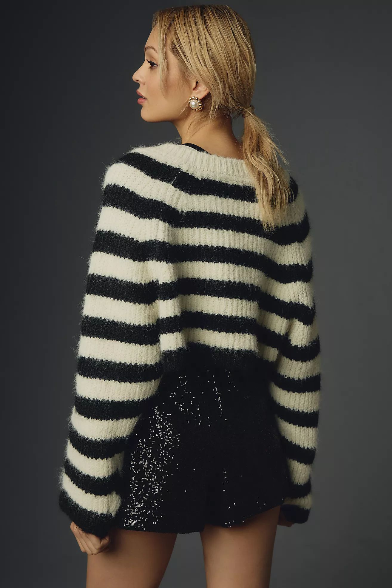 Maeve Striped Shrug Cardigan Sweater | Anthropologie (US)