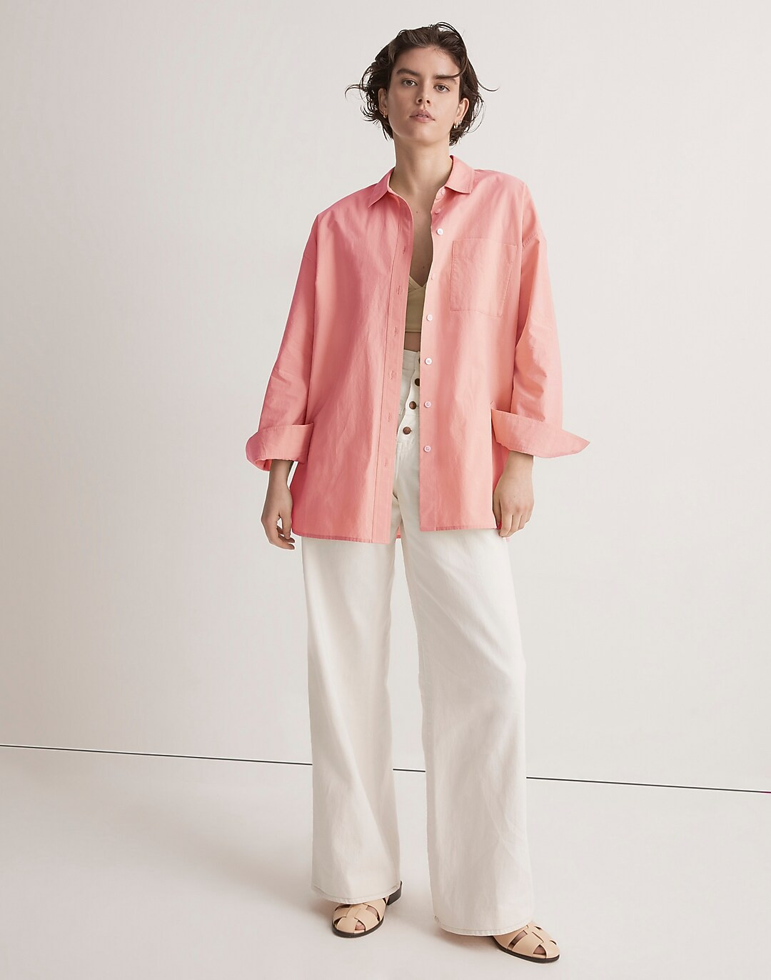 The Signature Poplin Oversized Shirt | Madewell