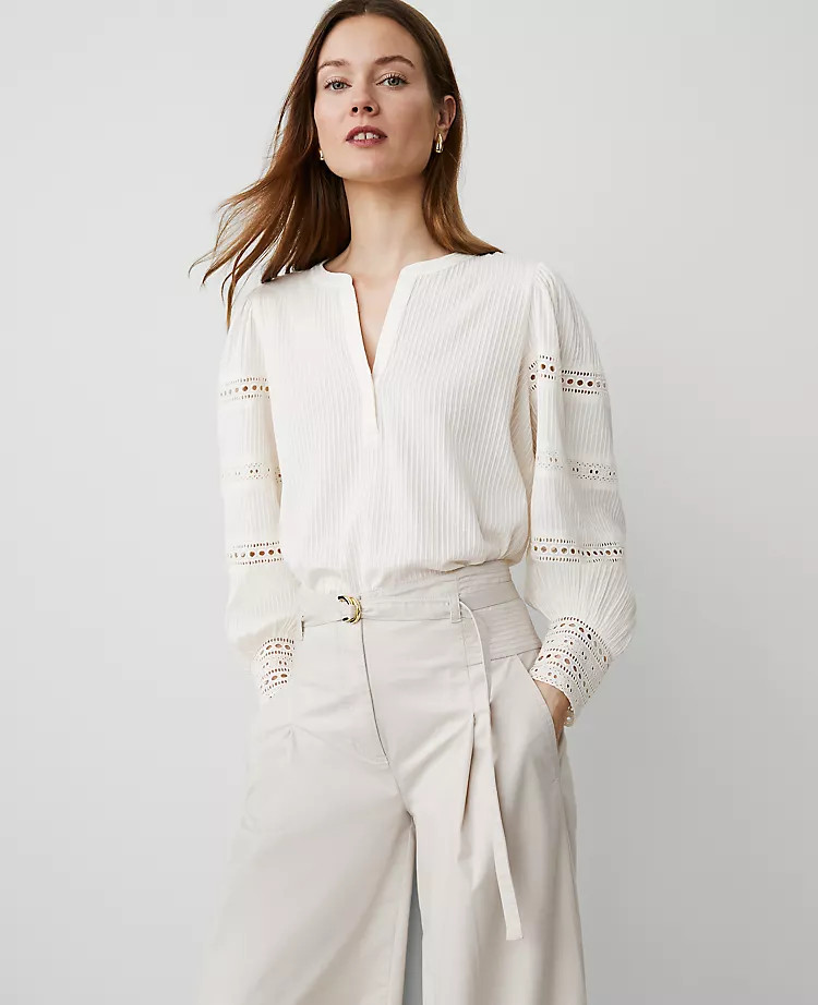 Lace Trim Popover | Ann Taylor