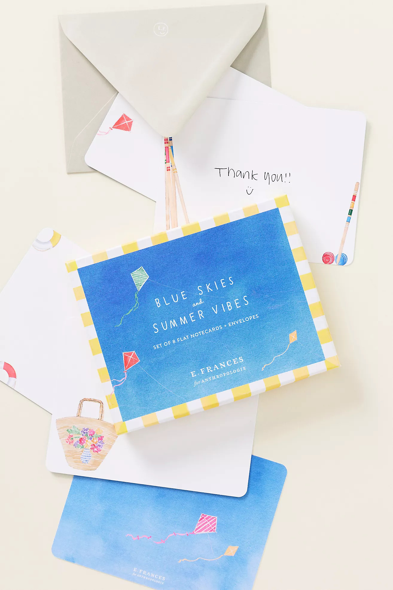 Anthropologie x E. Frances Paper Blue Skies and Summer Vibes Notecard Set | Anthropologie (US)