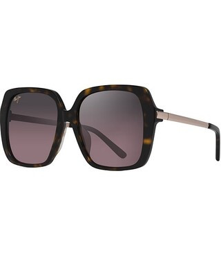 Women's Poolside 55mm Polarized Black Square Sunglasses | Dillard's