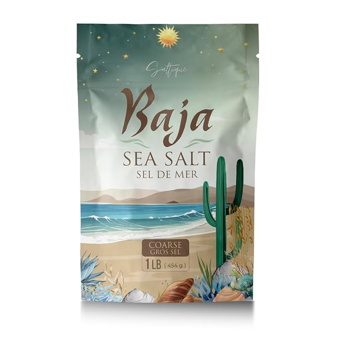 Saltique 1lb Baja Sea Salt Coarse - 4X More Minerals than Celtic Salt- Packed with 90 Minerals He... | Amazon (US)