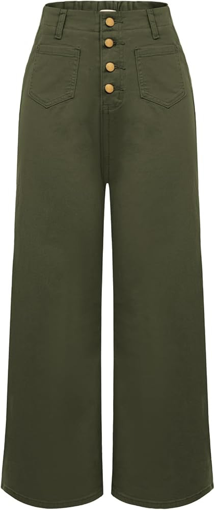 Women's 2025 High Waisted Wide Leg Jeans for Women Stretchy Bell Bottom Jeans Flare Denim Pants | Amazon (US)