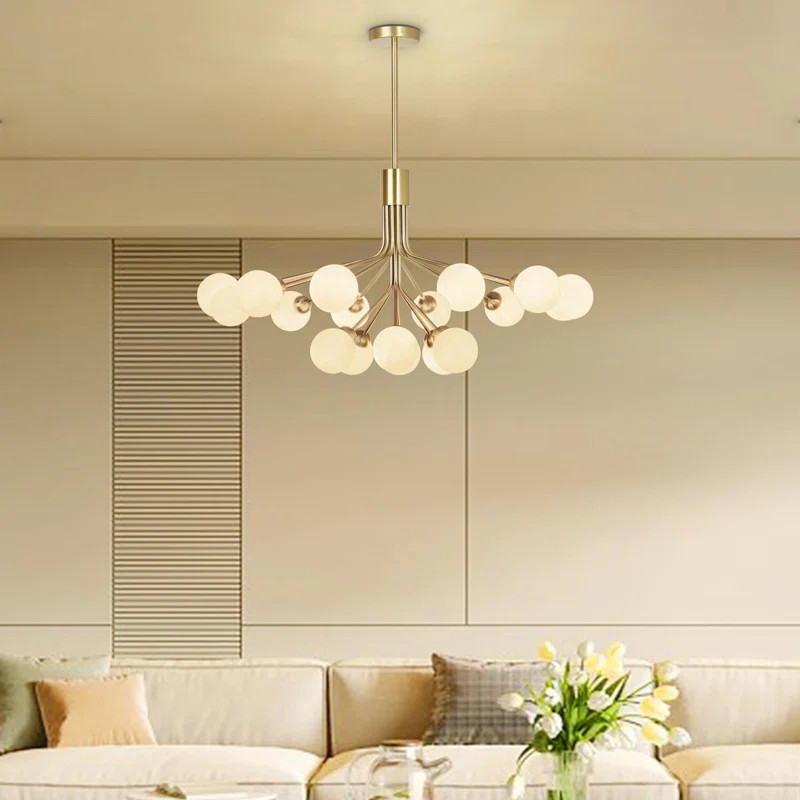 35.4" Glass Ball Sputnik Chandelier with 18-Light | Wayfair North America