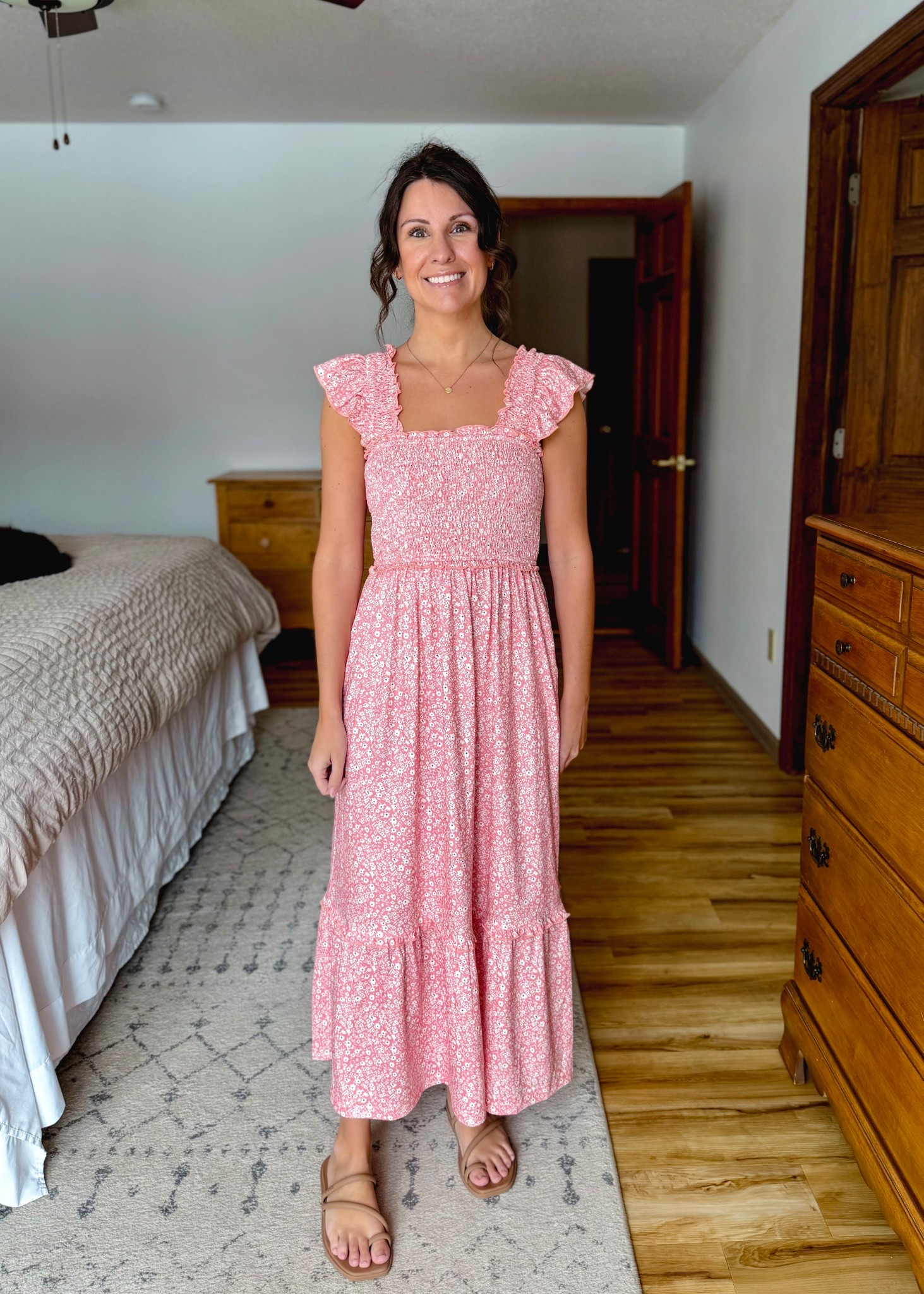 Size small in this pink floral dress (print floral pink color). Super pretty! 💓

6 in my croc sandals!🤎

#LTKgrwm #LTKPetite #LTKootd
