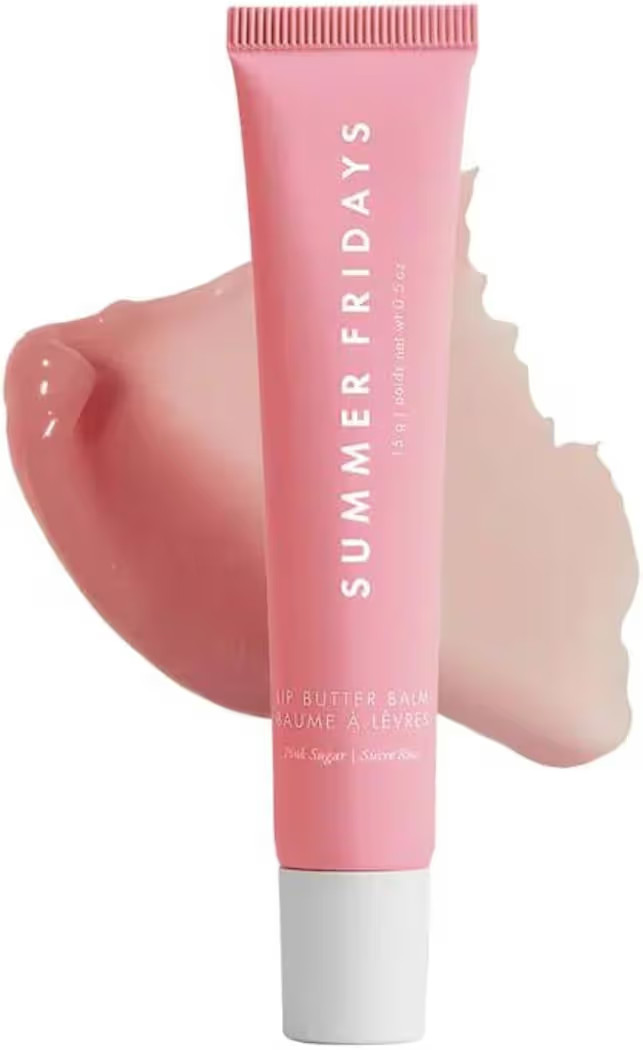 Summer Fridays Tinted Lip Butter Balm - Conditioning Vegan Lip Balm for Instant Moisture, Shine & Hydration - Sheer-Tinted, Soothing Skincare - Pink Sugar (.5 Oz) | Amazon (US)