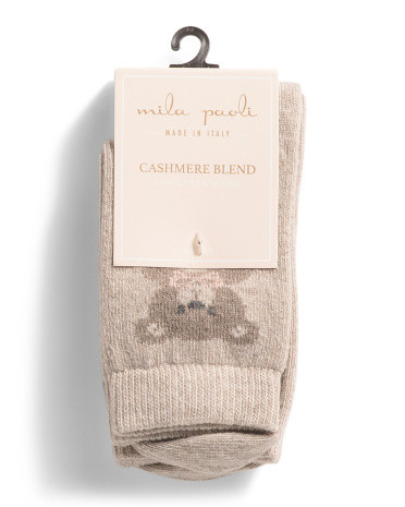 Made In Italy 2pk Cashmere Blend Teddy Socks | TJ Maxx