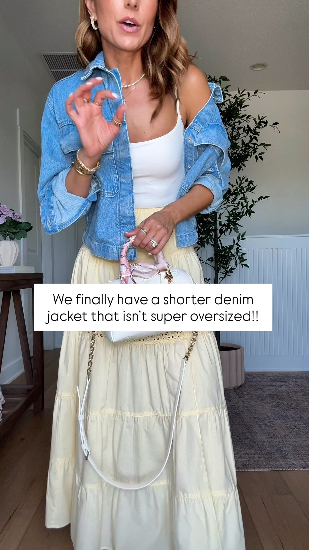 New Target arrivals. New spring arrivals. Spring outfits. Summer outfits. Resort wear. Matching sets. Butter yellow maxi skirt in XXS. Crop denim jacket in XS.

#LTKootd #LTKPetite #LTKTravel