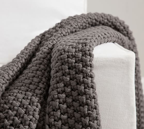 Bayside Seed Stitch Throw | Pottery Barn (US)