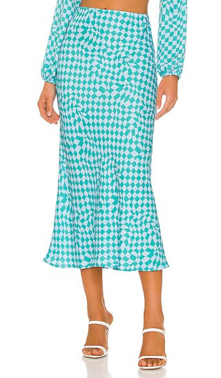 Isla Skirt in Blue Geo | Revolve Clothing (Global)