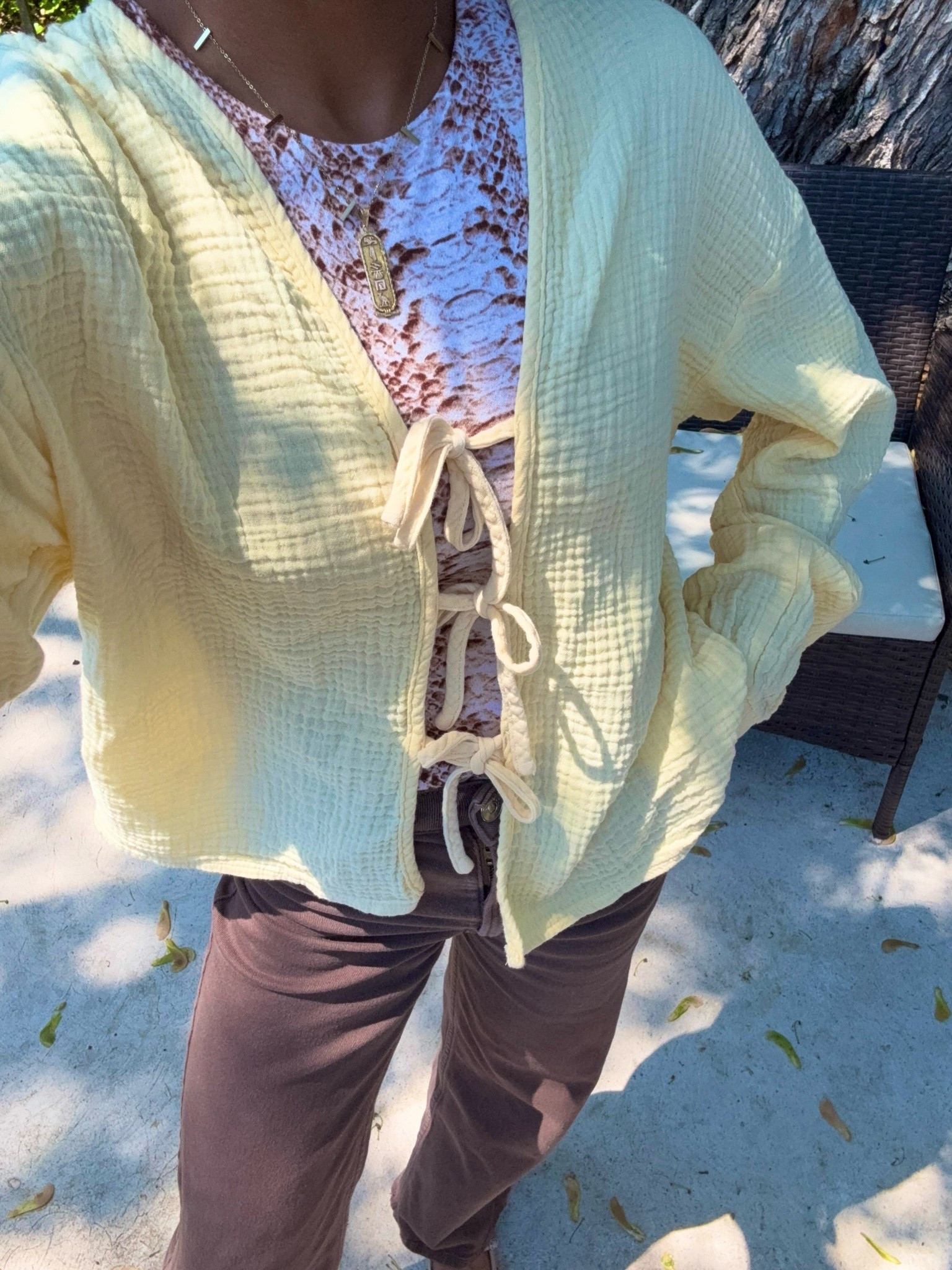 Butter yellow with cute ties. Comes as a set as well! #ltkplt