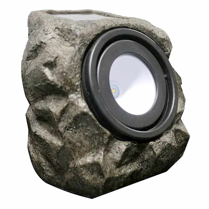 25-Lumen Solar Rock Spotlight | At Home
