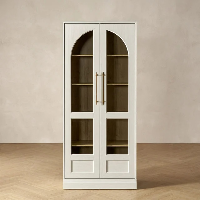 Mopio Blake Tall Display Cabinet, Kitchen Buffet Pantry Cabinet, Trophy Display Case, Storage Cab... | Walmart (US)