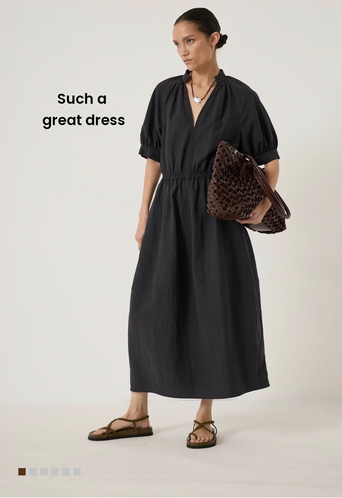 This lyocell/modal dress is light, has great arm coverage, a flattering V neck and waist definition 🖤🖤🖤

#LTKsummer #LTKstyletip