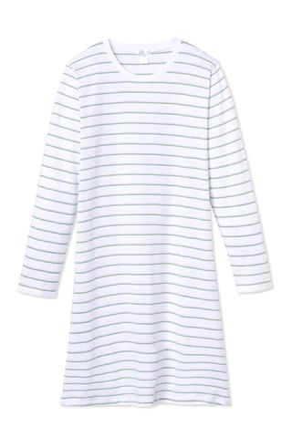 Pima Long Sleeve Weekend Nightgown in Court - Final Sale | LAKE Pajamas