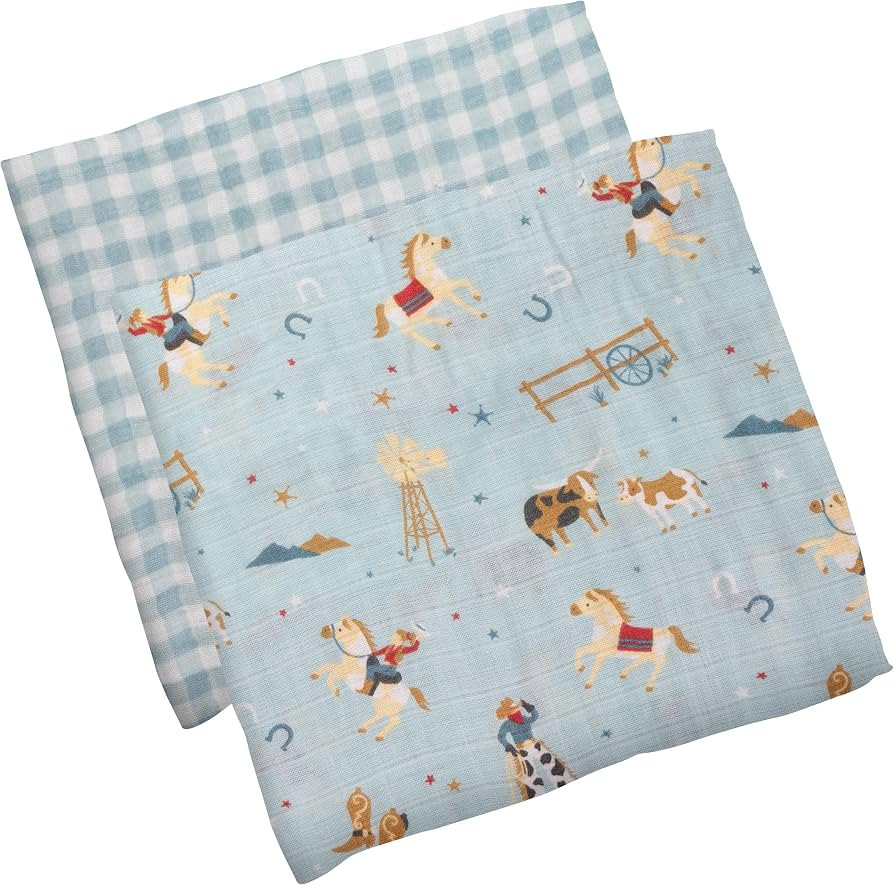 Stephen Joseph Baby Swaddle Blanket, Unisex Swaddle Wrap Soft Muslin Swaddle Blankets, Receiving ... | Amazon (US)
