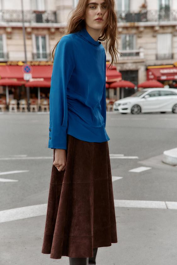 DRAPED BLOUSE | Zara US