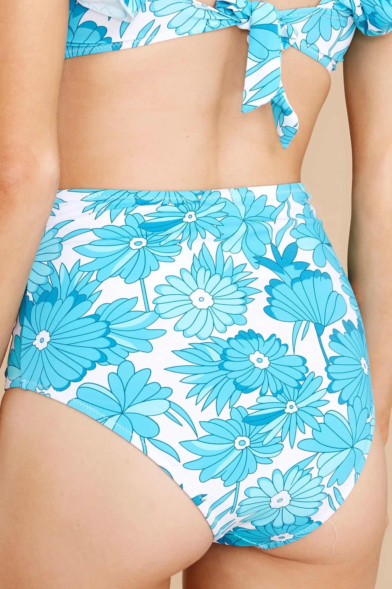 Float Your Boat Blue Floral Print Bikini Bottoms | Red Dress 