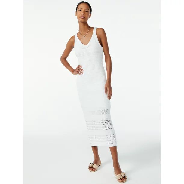 Scoop Women's Crochet Shift Dress | Walmart (US)