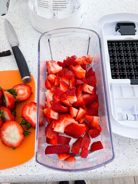 Strawberries are packed full of natural electrolytes- plus the kids love them! So they’re a staple in our home during the hot summer months. I love using my vegetable chopper to quickly chop our fruit up. 🍓✨👏#LTKunder50

#LTKHoliday #LTKhome #LTKGiftGuide