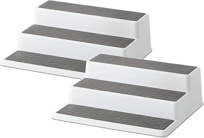 Copco Grey 2 Non-Skid 3-Tier Spice Rack Organizer for Pantry, 2-Pack, 10-Inch | Amazon (US)
