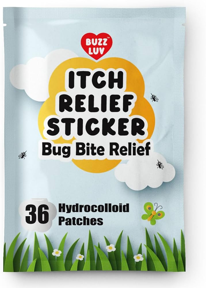 BUZZLUV Itch Relief Patches for Kids 36 Hydrocolloid Patches, Anti Itch Stickers, Fast Bite Itch ... | Amazon (US)