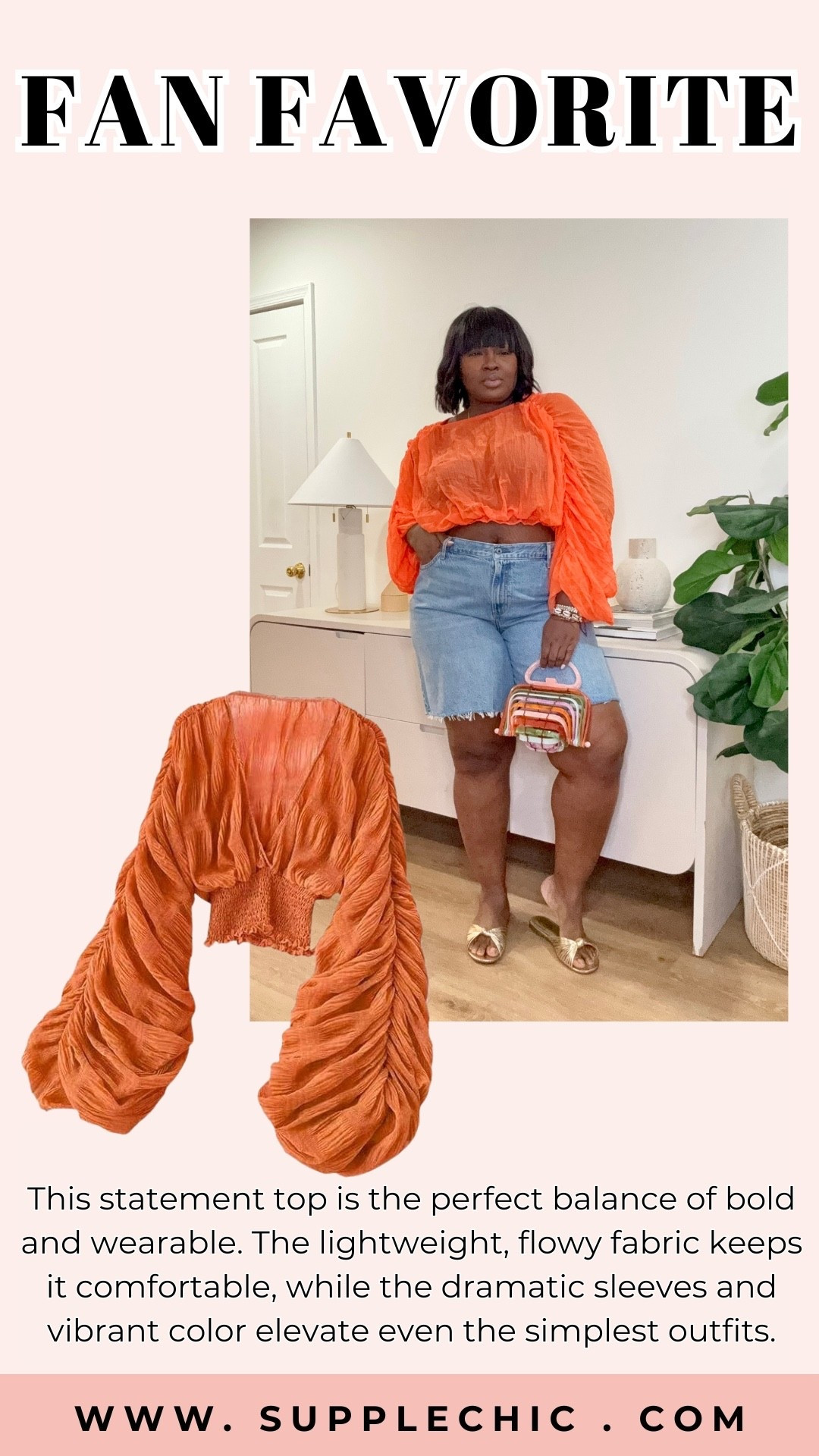 This statement top is the perfect balance of bold and wearable. The lightweight, flowy fabric keeps it comfortable, while the dramatic sleeves and vibrant color elevate even the simplest outfits. It’s easy to pair with jeans, shorts, or skirts #AmazonFashion #LTKFinds #StatementTop #EffortlessStyle #EverydayOutfits #CurvyStyle #PlusSizeFashion #SummerOutfits #OutfitInspo #StyleMadeEasy

#LTKMidsize #LTKootd #LTKSeasonal