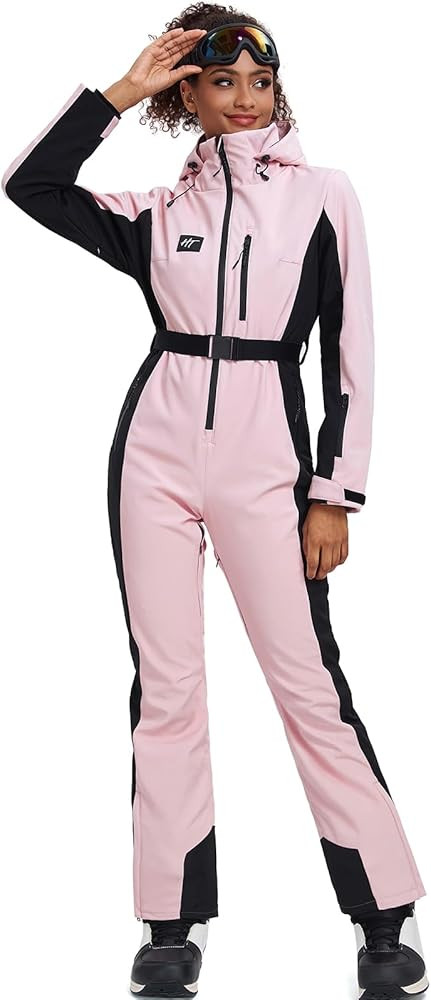 YEEFINE Women's Ski Suit One Piece Jumpsuits Snowsuits Waterproof Winter Snow Snowboarding Suits | Amazon (US)
