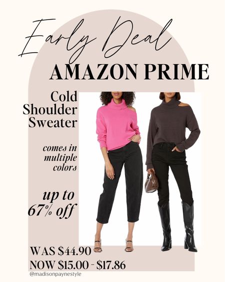 AMAZON PRIME DAY 🚨 EARLY DEALS! This cold shoulder sweater is up to 67% off right now with Amazon’s Early Prime Day Deals! It comes in multiple colors. More early deals listed below! 

Amazon Prime Day Deals, Amazon Deals, Amazon Sale, Prime Day, Prime Day Deals, Amazon Sweater, Fall Sweater, Fall Outfits, Madison Payne

#LTKxPrime #LTKSeasonal #LTKsalealert