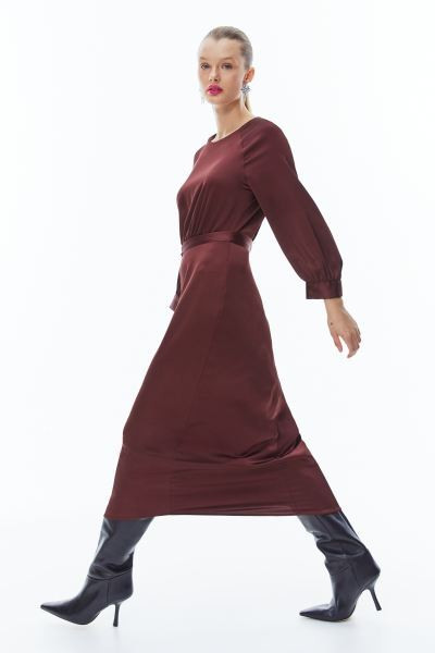 Tie-belt Satin Dress | H&M (US + CA)