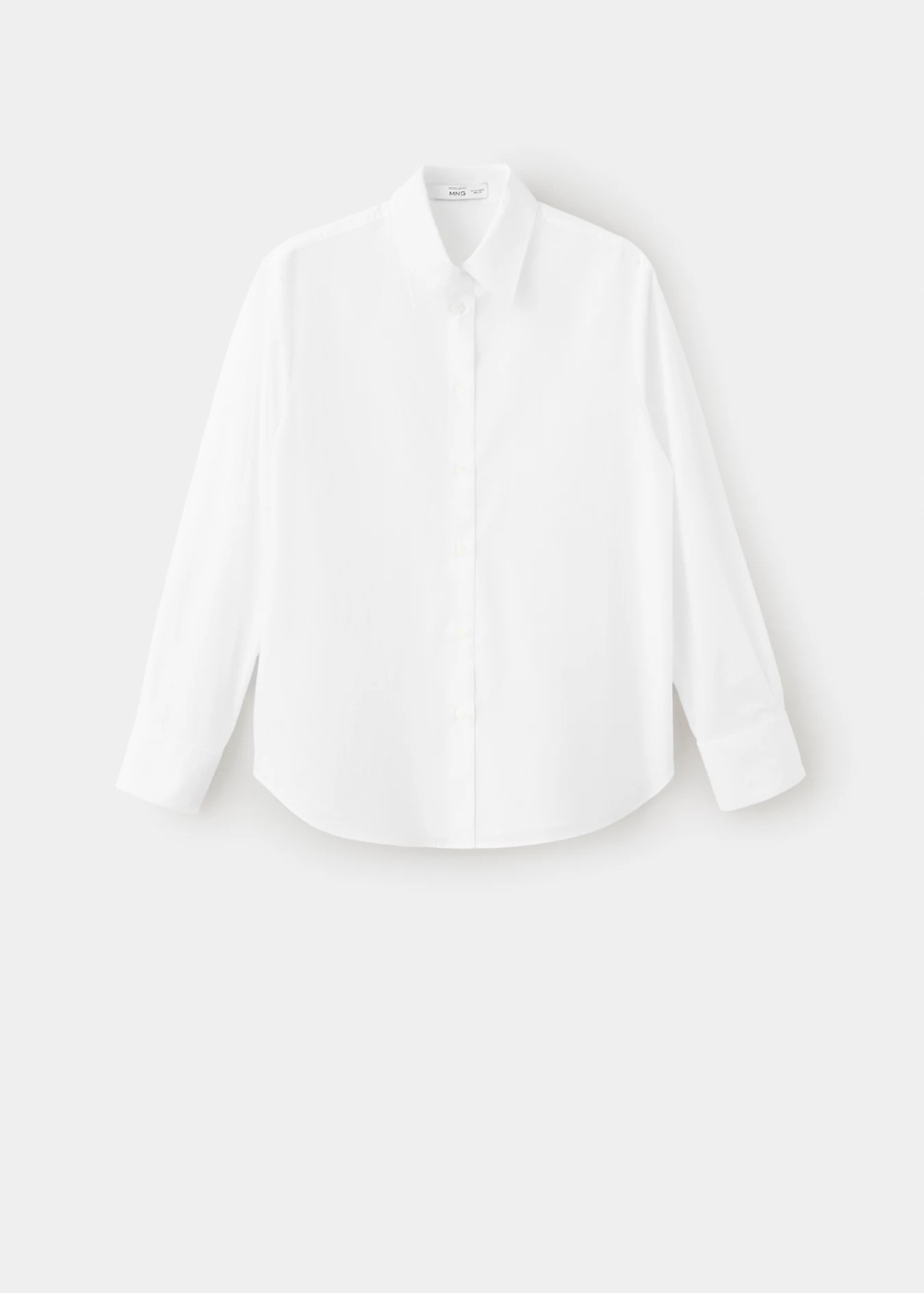 Cotton and lyocell blend straight shirt off white - Women - 6 - MANGO | Mango (US/MX/AU)