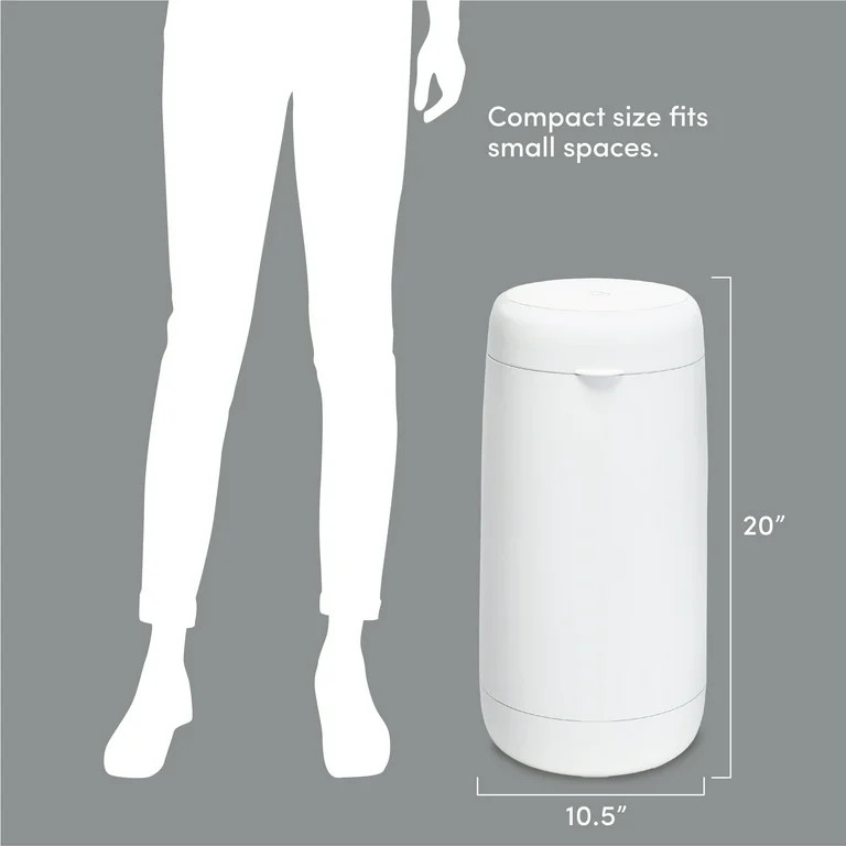 Munchkin® FLEX Diaper Pail, Odor Control, Compact Size, Tap Lid to Open, White | Walmart (US)