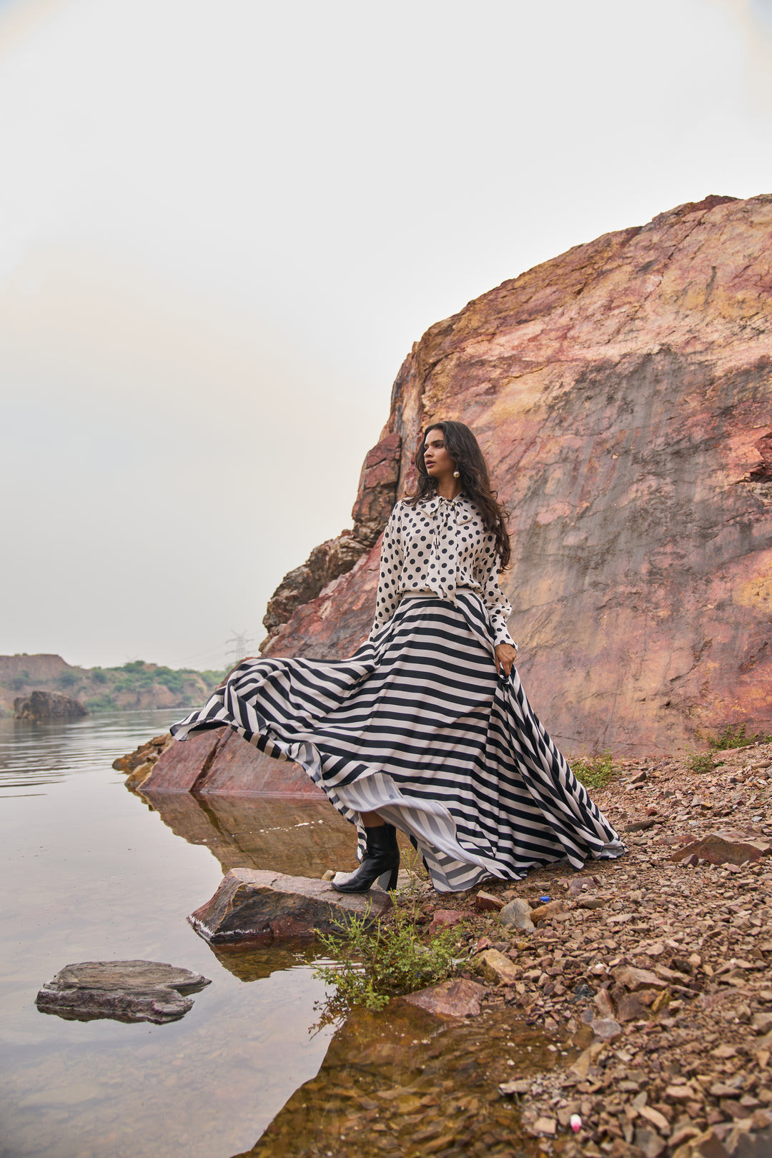 Dash and Dot Maxi Skirt Set | THE LNK