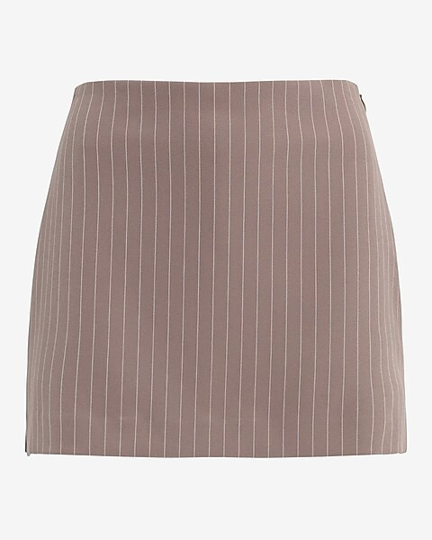Editor Pinstripe Super High Waisted Mini Skort | Express