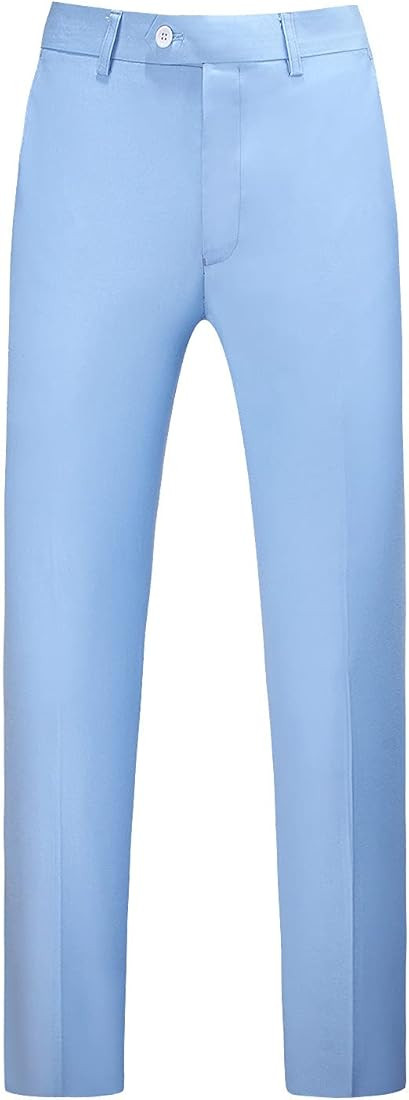 MOGU Mens Front Flat Casual Dress Pants Slim Fit | Amazon (US)