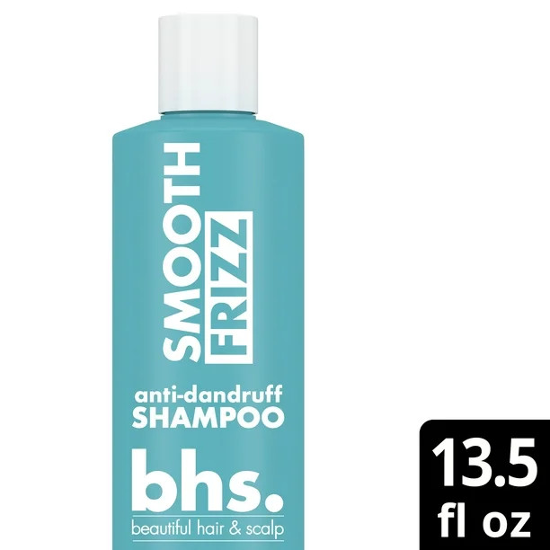 Beautiful Hair and Scalp bhs Smooth Frizz Anti-Dandruff Shampoo All Types Hair, 13.5 oz | Walmart (US)