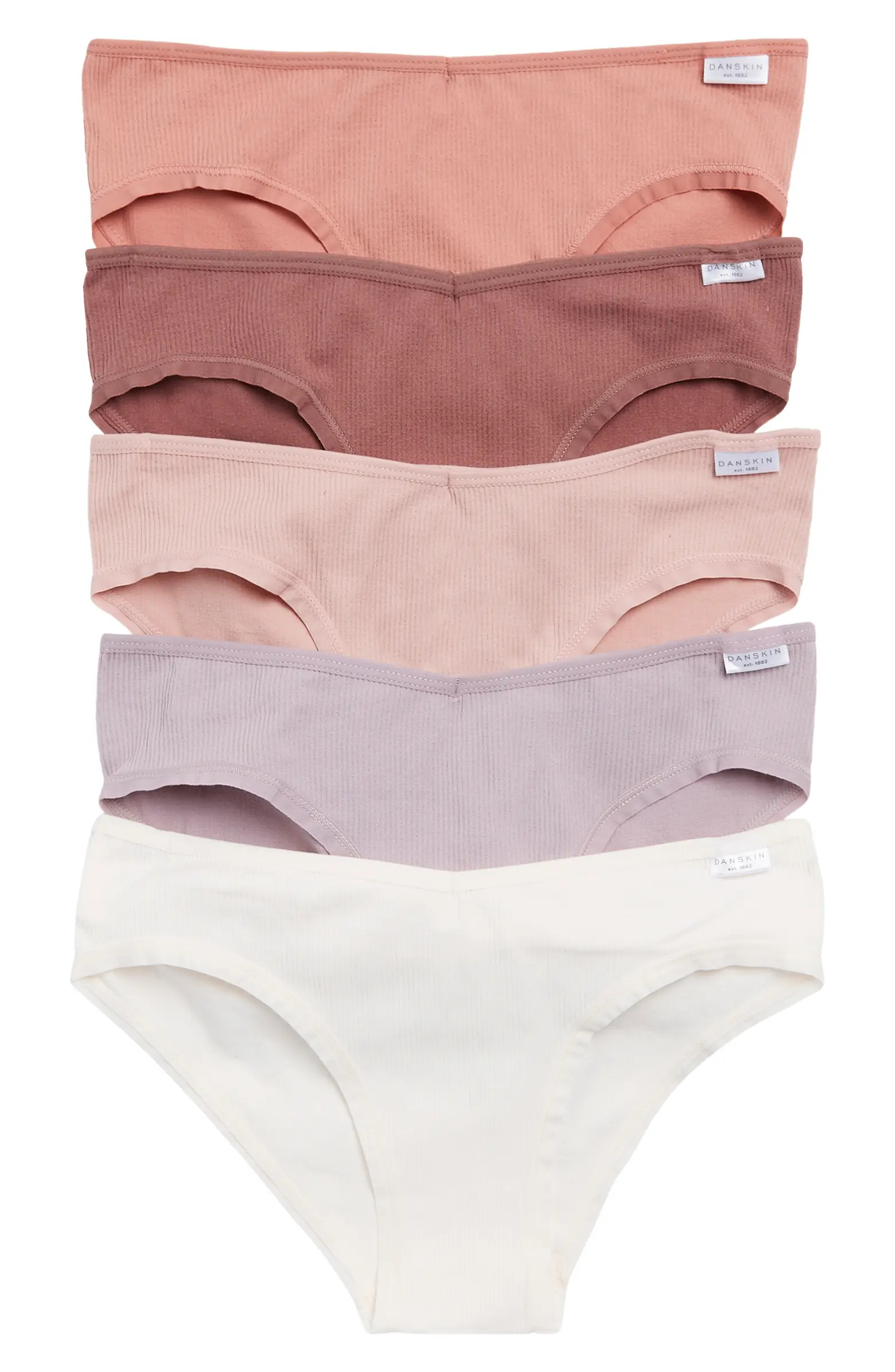 Pack of Five Seamless Rib Bikini Brief | Nordstrom Rack