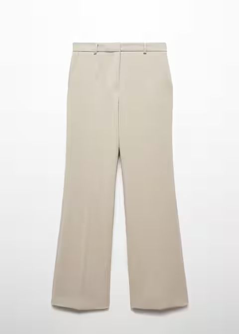 High-rise wideleg trousers | MANGO (UK)