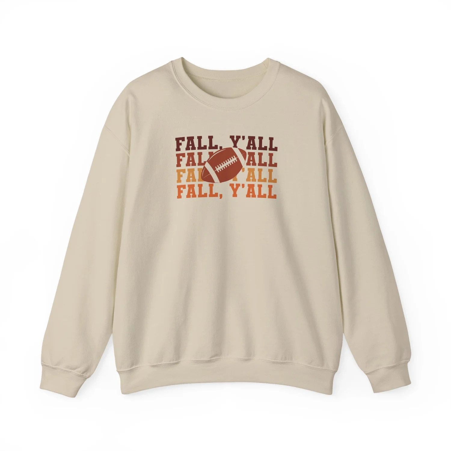 Fall, Y'all - Football Crewneck Sweatshirt — Julia Morales | Shop Baseball, Y'all