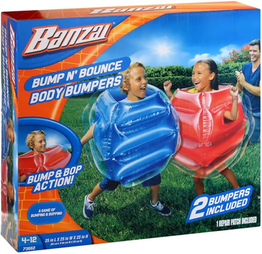 BANZAI: Bump N' Bounce Body Bumpers, A Game of Bumping & Bopping, 2 Bumpers Included in Red & Blu... | Amazon (US)
