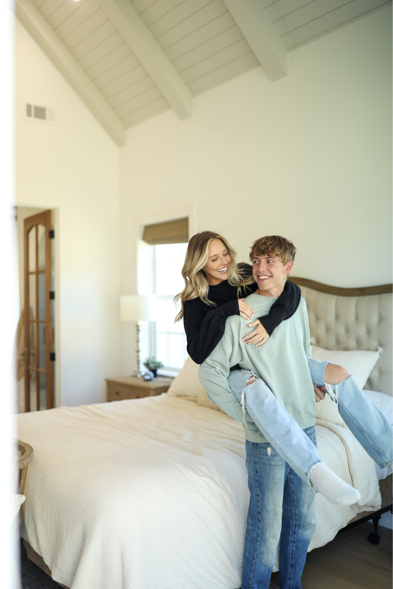 Courtney and Alex Quist’s outfits linked. Great fall, cozy outfits. 